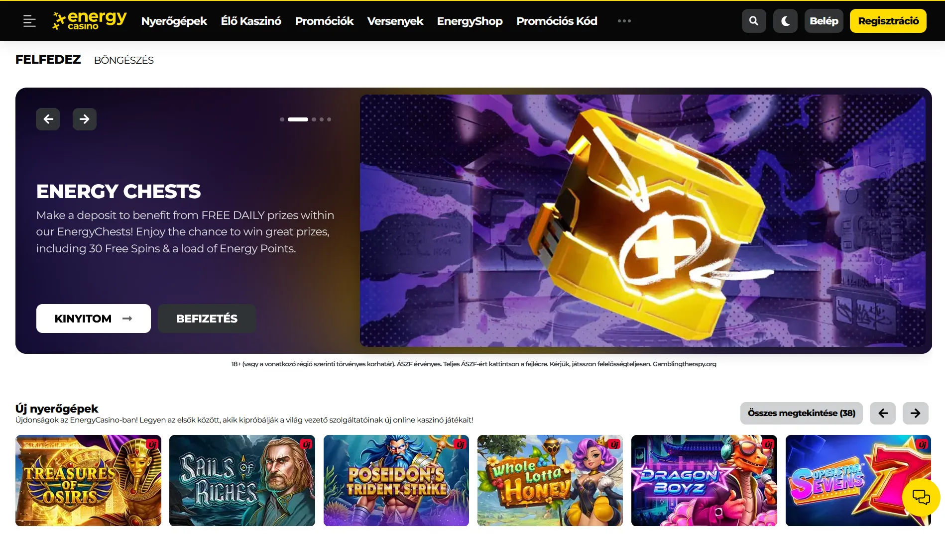 EnergyCasino Játékok – Slotok, Live, Sport